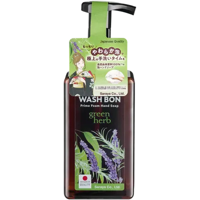 Washbon Prime Foam Hand Soap Green Herb (Oczyszczająco-kojąca  pianka do mycia rąk)