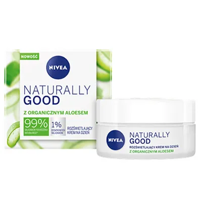 Nivea Naturally Good, Rozświetlający krem na dzień z organicznym aloesem