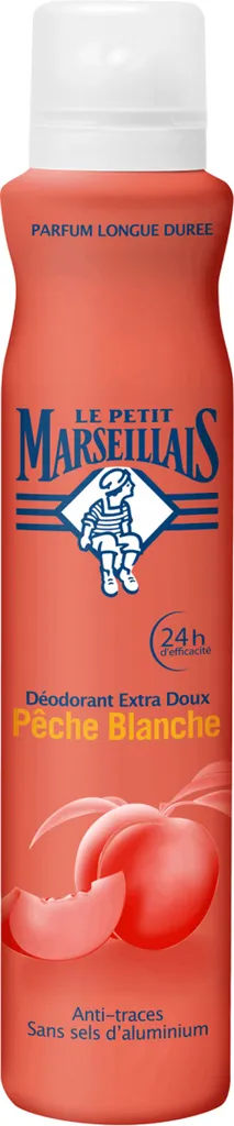 Le Petit Marseillais Peche Blanche, Deodorant Extra Doux 24H (Biała brzoskwinia, Delikatny dezodorant)