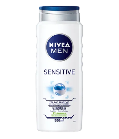 Nivea Men, Sensitive, Łagodzący żel pod prysznic