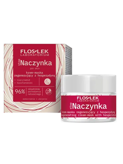 Floslek StopCapillaries, Regenerating Night Cream-mask with Hesperidin (StopNaczynka, Krem-maska regenerujący z hesperydyną na noc)