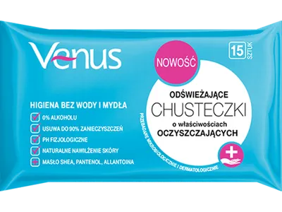 Venus Odświeżające chusteczki o właściwościach oczyszczających