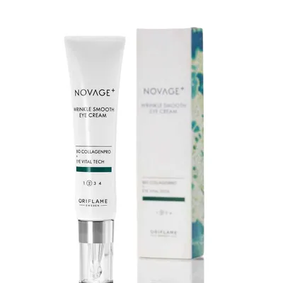 Oriflame Novage+, Wrinkle Smooth Eye Cream (Multiaktywny krem pod oczy ( nowa wersja))