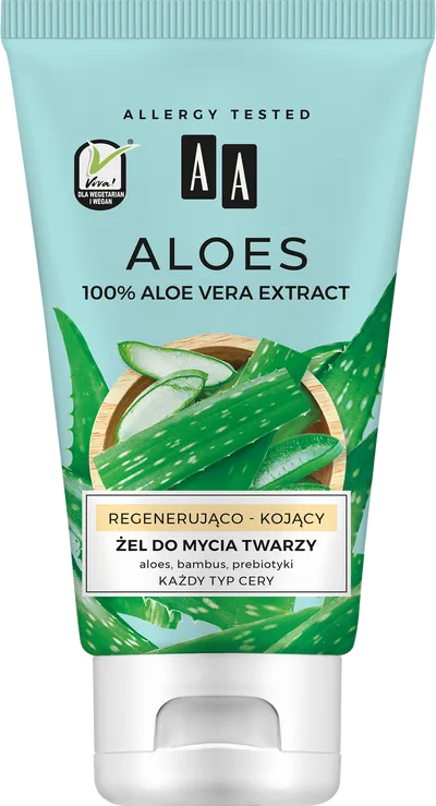 AA Aloes, Regenerująco-kojący żel do mycia twarzy
