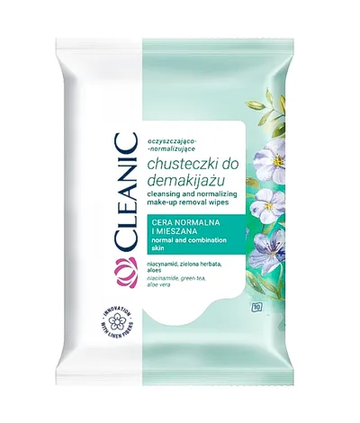 Cleanic Oczyszczająco-normalizujące chusteczki do demakijażu