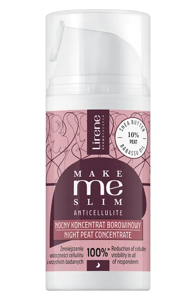 Lirene Dermoprogram Make Me Slim Anticellulite, Nocny koncentrat borowinowy