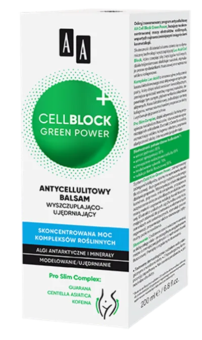 AA Cell Block Green Power, Antycellulitowy balsam wyszczuplająco-ujędrniający