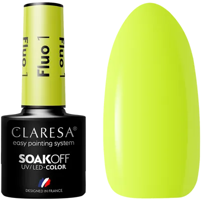 Claresa Fluo Soak-off UV/LED Color (Lakier hybrydowy do paznokci)
