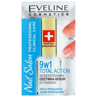Eveline Cosmetics Nail Salon Professional Clinical Care, Skoncentrowana odżywka - serum do paznokci 9 w 1