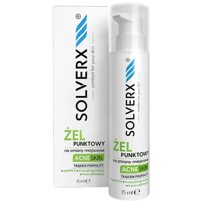 Solverx Acne Skin, Żel punktowy na zmiany miejscowe