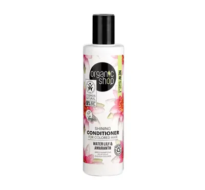 Organic Shop Shining Water Lily & Amaranth Conditioner (Wegańska odżywka do włosów farbowanych z lilią wodną i amarantusem)