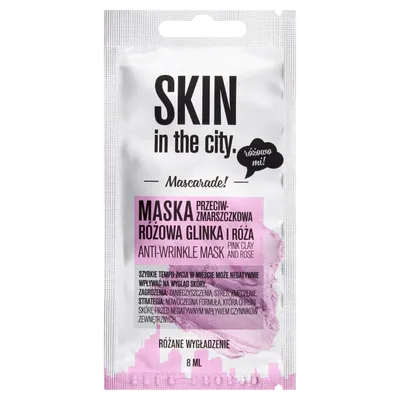 Skin in the City Mascarade! Anti Wrinkle Mask Pink Clay and Rose (Przeciwzmarszczkowa maska z różową glinką i różą)