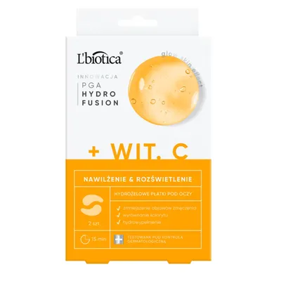 L'biotica PGA Hydra Fusion, Hydrożelowe płatki pod oczy z witaminą C