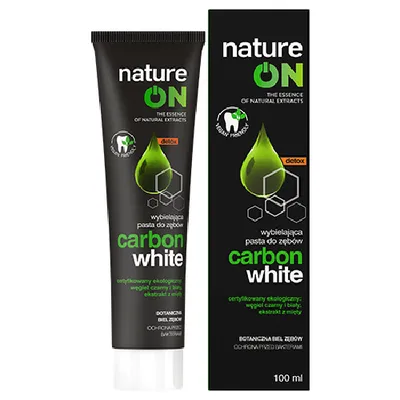natureON Carbon White, Wybielająca pasta do zębów