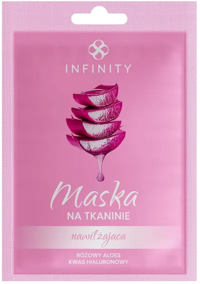 Infinity Maska na tkaninie `Pink Aloe`
