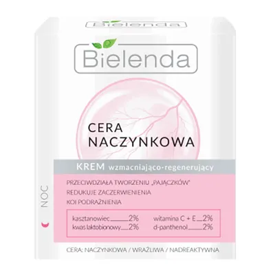Bielenda Cera Naczynkowa, Krem wzmacniająco-regenerujący na noc