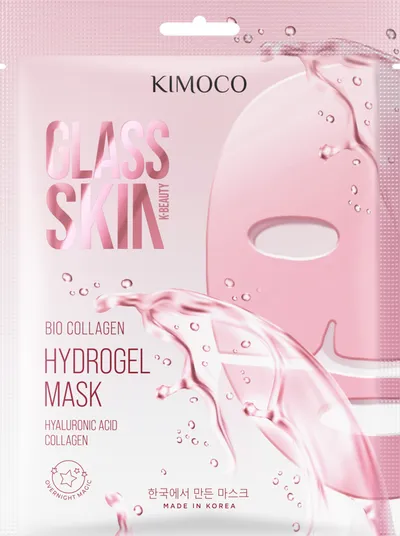 Kimoco Beauty Glass Skin, Bio Collagen Hydrogel Mask (Rozświetlająco-nawilżając maska w płachcie)
