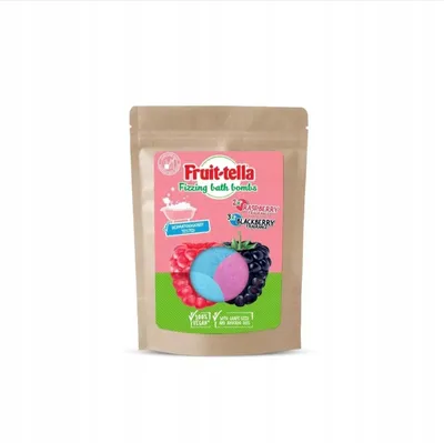 Bubble T Cosmetics Fruit-tella, Fizzing Bath Bombs 'Raspberry & Blackberry' (Musujące kule do kąpieli 'Malina & Jeżyna')