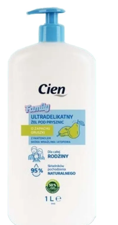 Cien Family, Ultradelikatny żel pod prysznic o zapachu gruszki