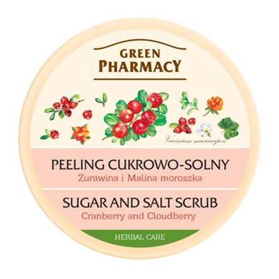 Green Pharmacy Peeling cukrowo - solny `Żurawina i Malina moroszka`