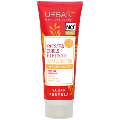 Urban Care Hair Care Series, Twisted Curls Hibiscus & Shea Butter, Hair Care Shampoo (Szampon do włosów kręconych)