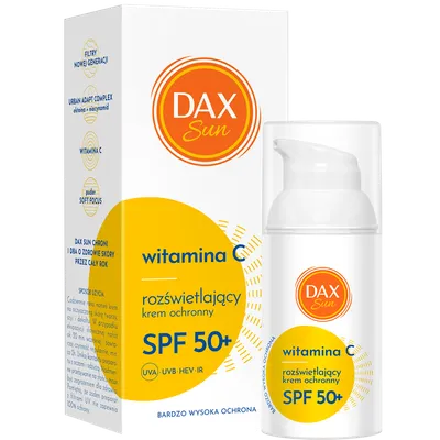 Dax Sun Rozświetlający krem ochronny z witaminą C SPF 50+