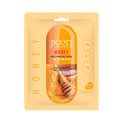 Jigott Honey, Real Ampoule Mask (Maska do twarzy w płachcie z miodem)