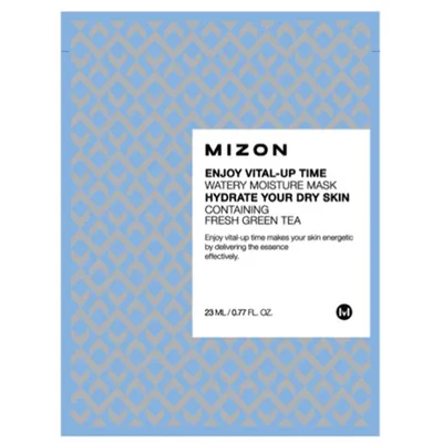 Mizon Enjoy Vital-Up Time Watery Moisture Mask with Green Tea Extract (Maska z zieloną herbatą  nawilżająca)