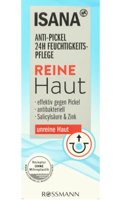 Isana Reine Haut, Anti-pickel 24h Feucthigkeits-pflege (24-godzinny krem nawilżający do cery trądzikowej `Czysta skóra`)