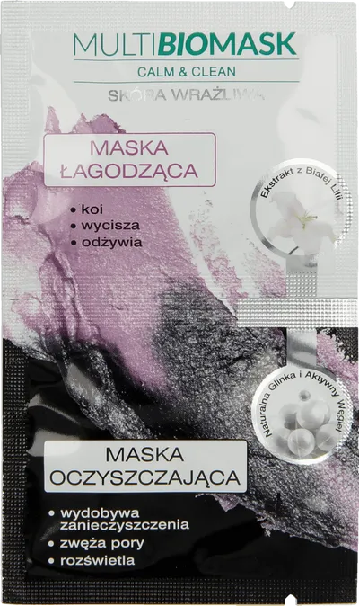 Multi BioMask Calm & Clean, Maska łagodząca + maska oczyszczająca