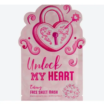 Action Unlock My Heart, Caring Face Sheet Mask (Maska do twarzy w płachcie)