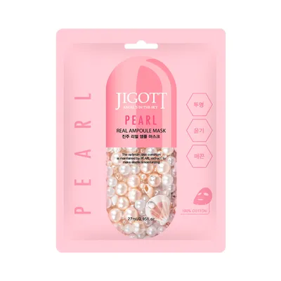 Jigott Pearl, Real Ampoule Mask (Maska do twarzy w płachcie z ekstraktem z perły)