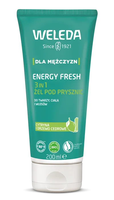 Weleda Energy Fresh, Żel pod prysznic 3w1 dla mężczyzn