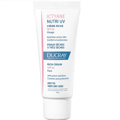 Ducray Ictyane, Nutri UV Rich Cream SPF30 (Krem o bogatej konsystencji)