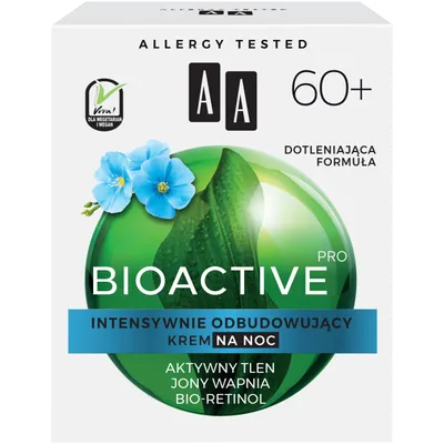 AA BioActive Pro, Krem na noc intensywnie odbudowujący 60+