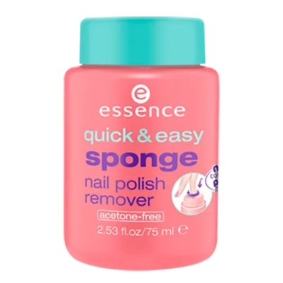 Essence Quick & Easy, Sponge Nail Polish Remover (Zmywacz do paznokci z gąbką)