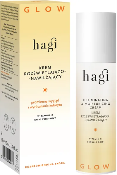 Hagi Glow, Krem rozświetlająco-nawilżający na dzień