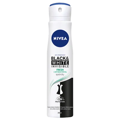 Nivea Invisible Fresh, Black & White, Antyperspirant w sprayu