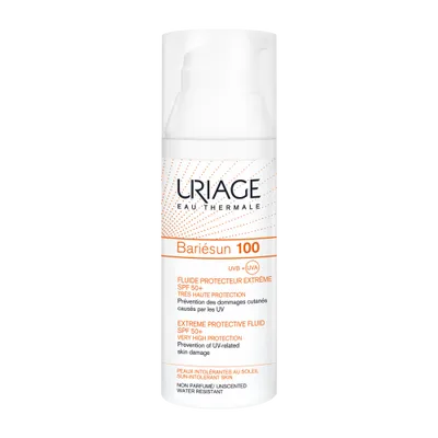 Uriage Bariesun 100 Extreme Protective Fluid SPF50+ (Bezzapachowy fluid ochronny do skóry bardzo wrażliwej i ze skłonnością do nietolerancji SPF 50+)