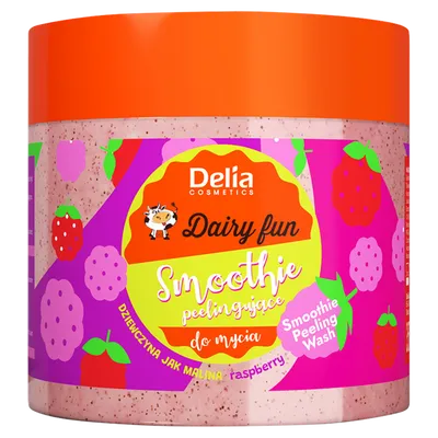 Delia Dairy Fun, Smoothie peelingujące do mycia `Dziewczyna jak malina`