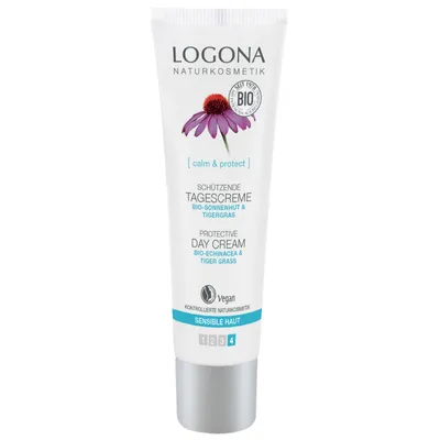 Logona Calm & Protect, Schützende Tagescreme (Krem ochronny na dzień z bio-echinaceą i trawą tygrysią)