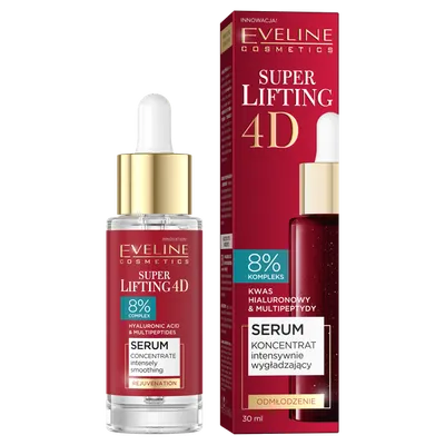Eveline Cosmetics Super Lifting 4D, Serum koncentrat intensywnie wygładzający