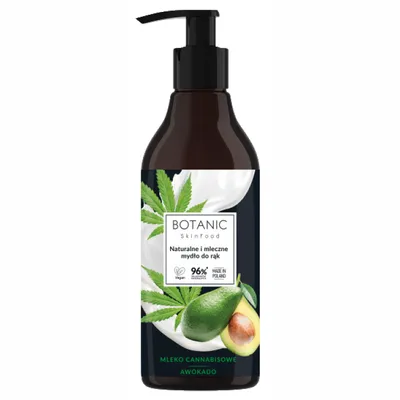 Botanic Skin Food Mleczko mydło do rąk `Mleko Cannabisowe i awokado`