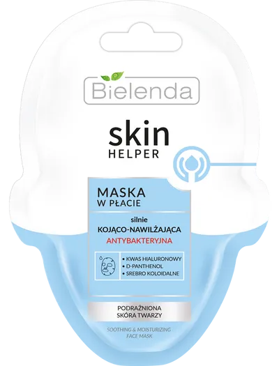 Bielenda Skin Helper, Maseczka w płacie silnie kojąco-nawilżająca