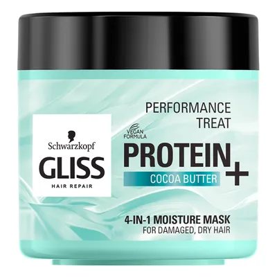 Schwarzkopf Gliss Performance Treat, Protein + Cocoa Butter, 4-in-1 Moisture Mask (Nawilżająca maska do włosów 4w1)