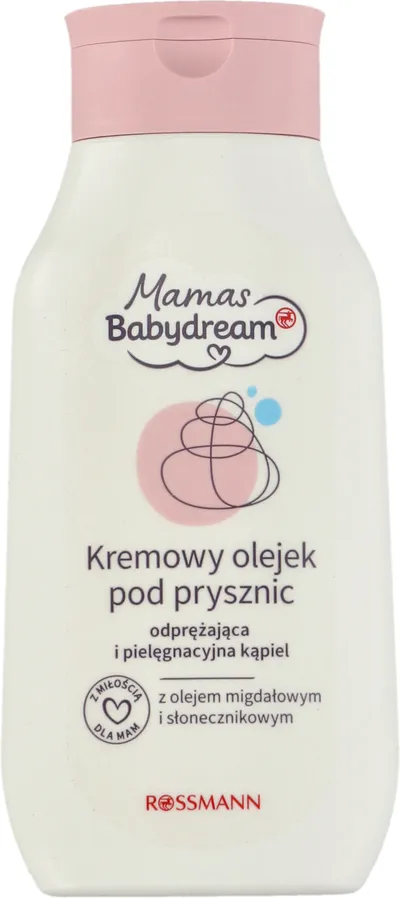 Babydream Mamas, Kremowy olejek od prysznic z olejem migdałowym i słonecznikowym