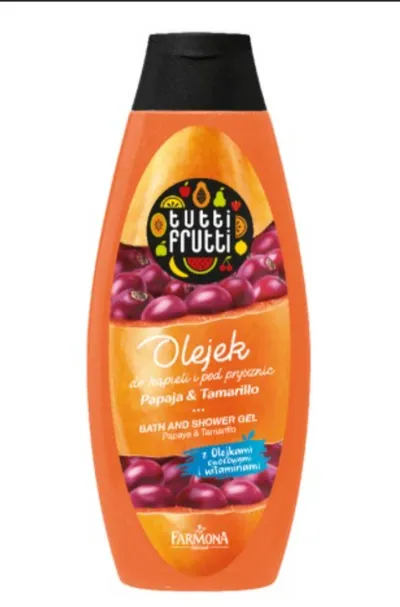 Tutti Frutti Olejek do kąpieli i pod prysznic `Papaja i Tamarillo` (nowa wersja)
