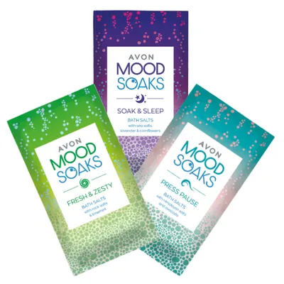 Avon Mood Soaks Bath Salts Set (Zestaw soli do kąpieli)