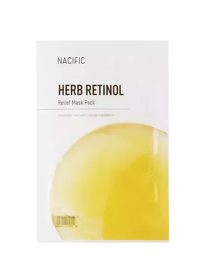 Nacific Herb Retinol, Relief Mask (Maska w płachcie do twarzy z pochodną retinolu)
