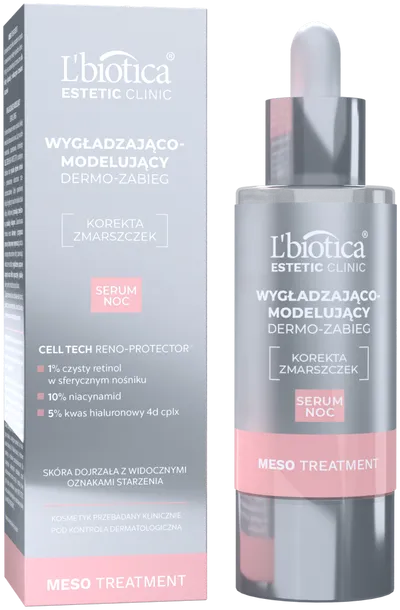 L'biotica Estetic Clinic, Meso Treatment, Wygładzająco-modelujący dermo-zabieg serum na noc
